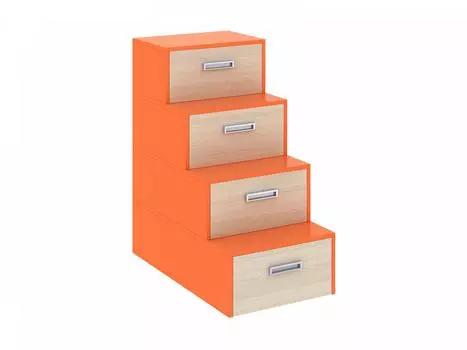Лестница-комод pinokkio (ogogo) оранжевый 58x111x106 см.