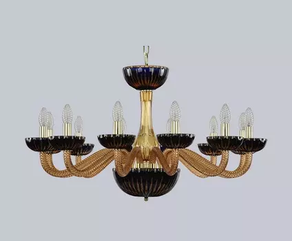 Люстра amber blue 1 (bohemia ivele crystal) синий 47 см.