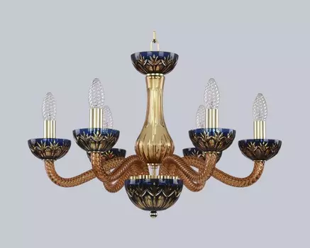 Люстра amber blue (bohemia ivele crystal) коричневый 36 см.