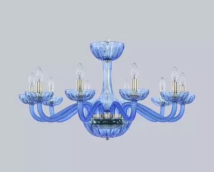 Люстра aquamarine-m (bohemia ivele crystal) синий 47 см.