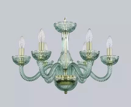 Люстра birusa m-1g (bohemia ivele crystal) бирюзовый 36 см.