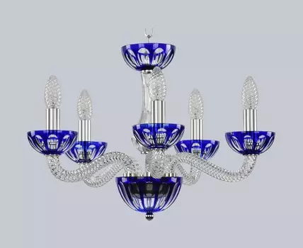 Люстра clear blue (bohemia ivele crystal) синий 33 см.