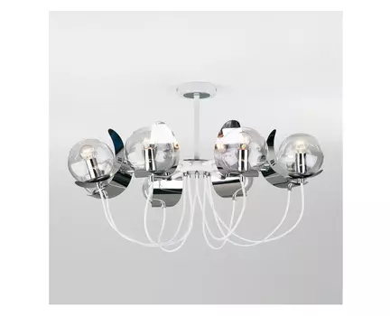 Люстра на штанге amato (eurosvet) прозрачный 46 см.