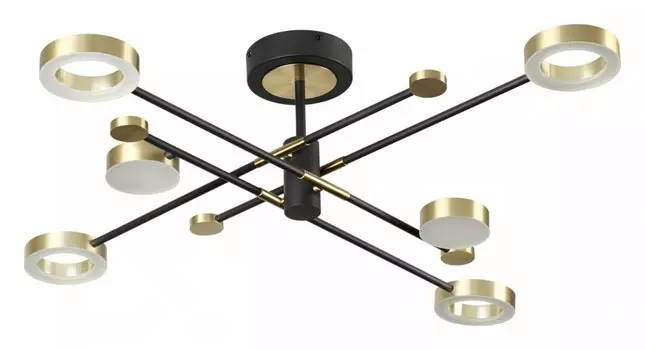 Люстра на штанге denzel (odeon light) золотой 100x25x100 см.