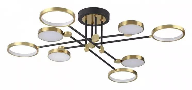 Люстра на штанге denzel (odeon light) золотой 126x28x126 см.