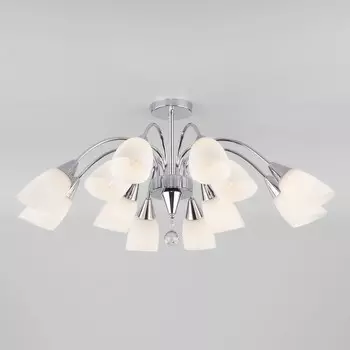 Люстра на штанге ellene (eurosvet) серебристый 45 см.