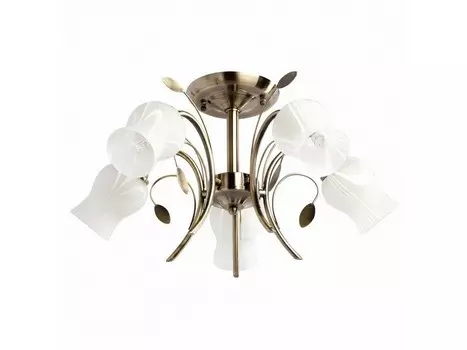 Люстра на штанге флора (demarkt) белый 27 см.