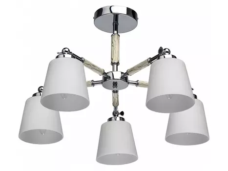 Люстра на штанге форест 7 (demarkt) серебристый 38 см.