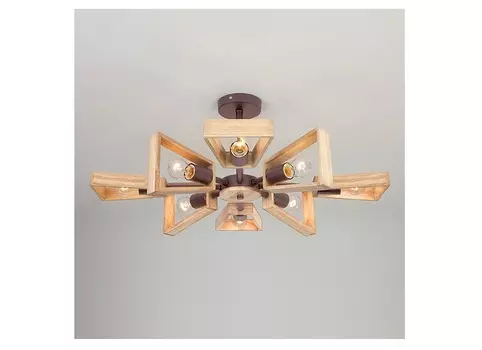 Люстра на штанге klark (eurosvet) коричневый 31 см.