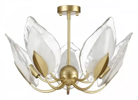 Люстра на штанге mokarta (odeon light) прозрачный 45 см.