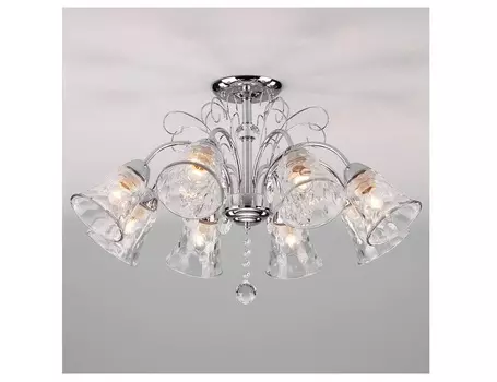 Люстра на штанге norene (eurosvet) прозрачный 41 см.