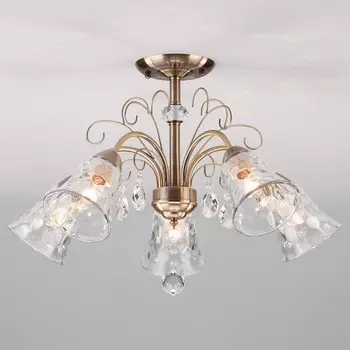 Люстра на штанге norene (eurosvet) золотой 41 см.