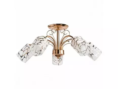 Люстра на штанге олимпия (demarkt) золотой 25 см.