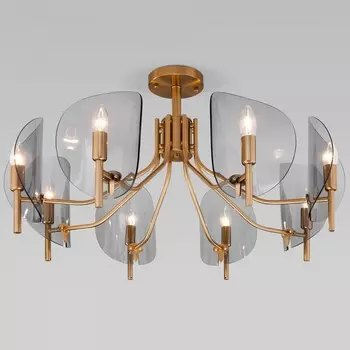 Люстра на штанге rocco 1 (eurosvet) серый 47 см.