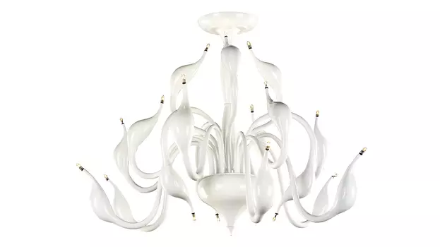 Люстра на штанге сigno collo (lightstar) белый 78 см.