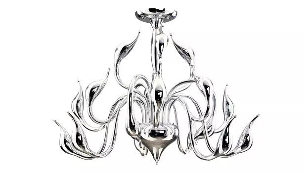 Люстра на штанге сigno collo (lightstar) серебристый 78 см.