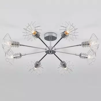 Люстра на штанге tranello (eurosvet) серебристый 28 см.