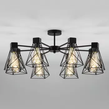 Люстра на штанге trappola (eurosvet) черный 33 см.