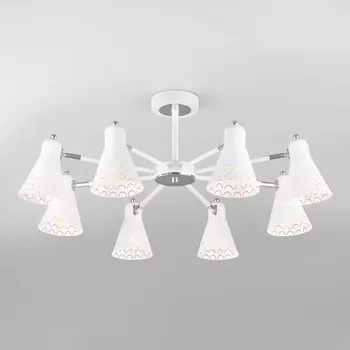 Люстра на штанге trina (eurosvet) белый 32 см.