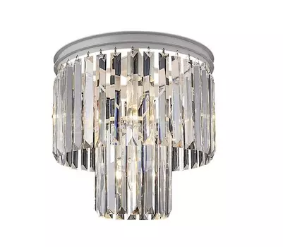 Люстра odeon rings silver (mak-interior) серебристый 40 см.