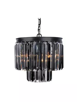 Люстра odeon rings smoke (mak-interior) черный 32 см.