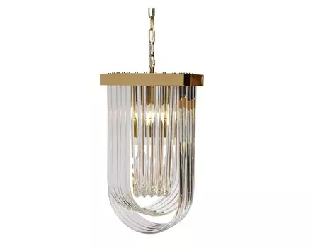 Люстра подвесная изящная (garda decor) прозрачный 32x50 см.
