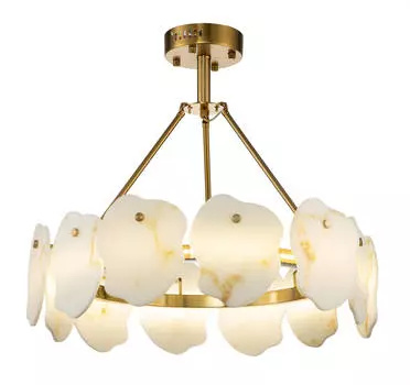 Люстра подвесная square (moderli) золотой 68 см.