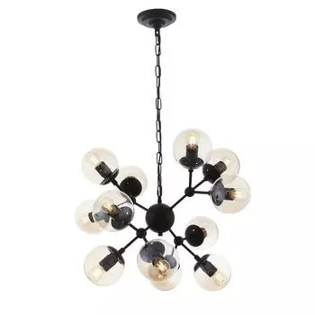 Люстра подвесная stampo (st luce) черный 40 см.