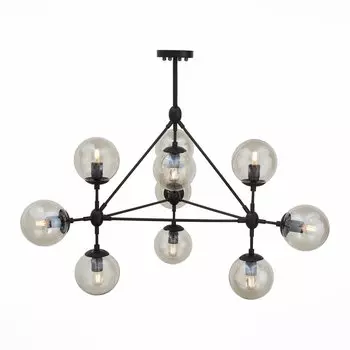 Люстра подвесная stampo (st luce) черный 91 см.