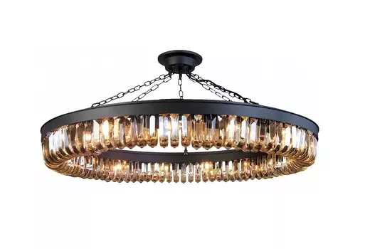 Люстра потолочная amber (eurosvet) черный 35 см.