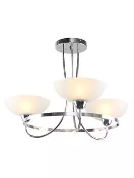 Люстра потолочная lione 55*60 хром (moderli) белый 55 см.