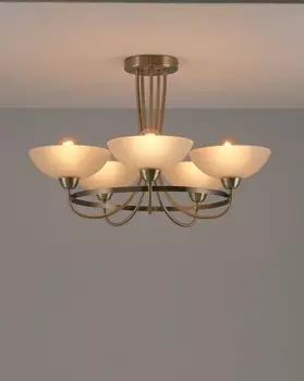 Люстра потолочная lione (moderli) серебристый 55 см.