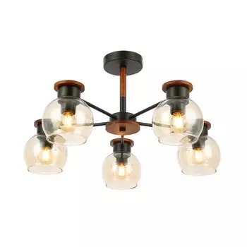 Люстра потолочная rasco (evoluce) черный 35 см.