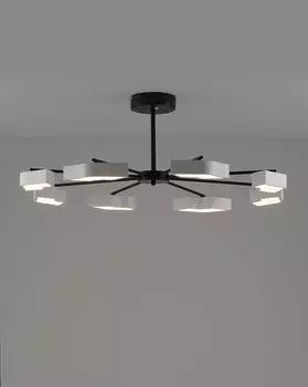 Люстра потолочная светодиодная hight (moderli) черный 45 см.