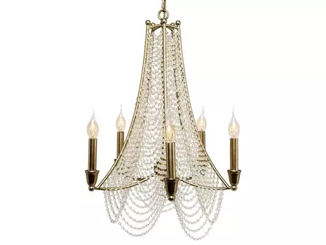 Люстра веддинг (5 ламп) (object desire) золотой 75.0 см.