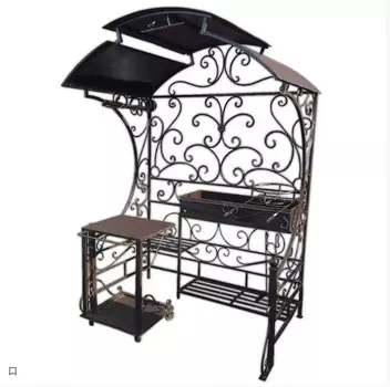 Мангал с художественной ковкой москва (bigarden) черный 127x230 см.