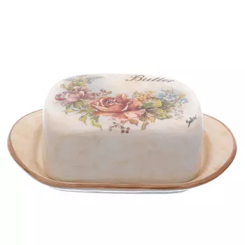 Маслёнка элианто (lcs) бежевый 16x6x13 см.