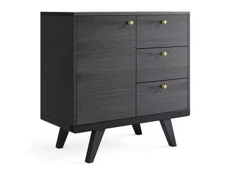 Мини-комод thimon (the idea) черный 81x82x40 см.