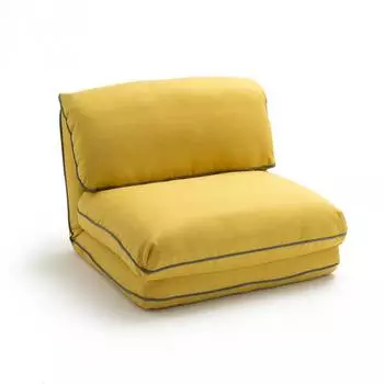 Многопозиционное низкое кресло eserita (laredoute) желтый 78x60x82 см.