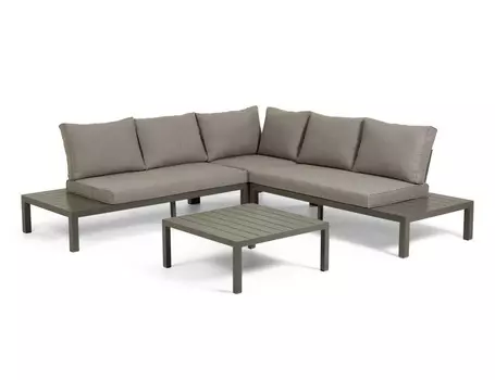 Модульный угловой диван и стол duka (la forma) коричневый