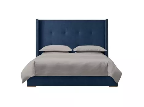 Мягкая кровать greystone 140*200 (myfurnish) синий 166.0x130x212 см.