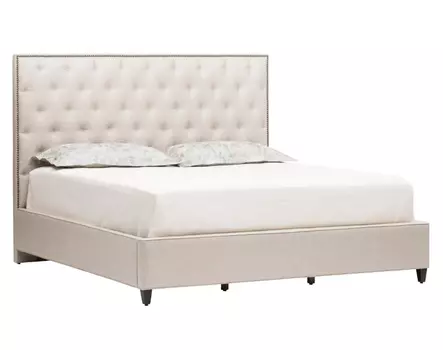 Мягкая кровать lowell (myfurnish) бежевый 170x152x215 см.