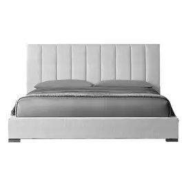 Мягкая кровать modena stripes 160*200 (idealbeds) белый 170x130x212 см.