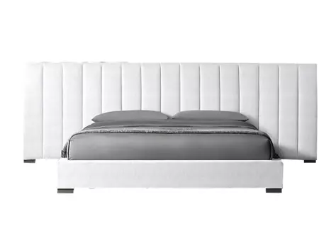 Мягкая кровать modena v (idealbeds) белый 240x100x212 см.