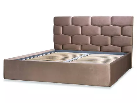 Мягкая кровать renzo (idealbeds) коричневый 170x130x220 см.