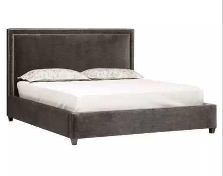 Мягкая кровать wisconsin (myfurnish) серый 170x140x215 см.