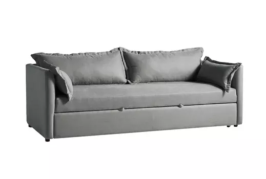 Мягкий раскладной диван brevor (myfurnish) серый 220x80x95 см.