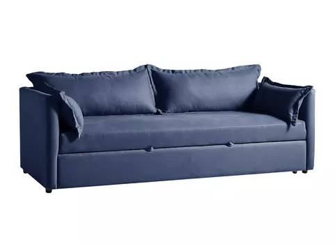 Мягкий раскладной диван brevor (myfurnish) синий 220x80x95 см.