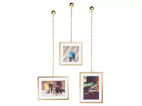 Мультирамка fotochain (umbra) золотой 20x43x1 см.
