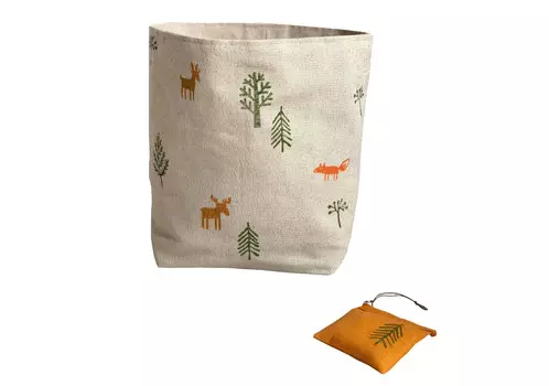 Набор 5 лесные звери 1 мешок + саше (ясен лён) бежевый 40x42x20 см.